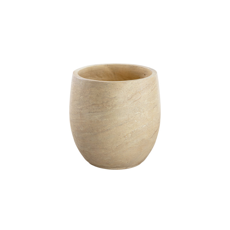 POT DE FLEUR ASTER - PETIT - TRAVERTINE LOOK, Taupe