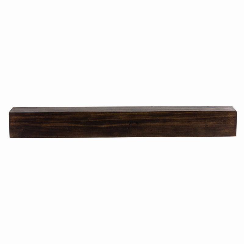 Tablette de manteau de cheminée style campagnard moderne, 6.25", Chocolat noir, 60"
