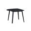 Ensemble de salle à manger compact 3 pièces, table en bois noir et deux chaises rembourrées grises
