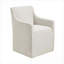 Fauteuil de salle à manger à une place avec accoudoirs en bois massif compact et classique