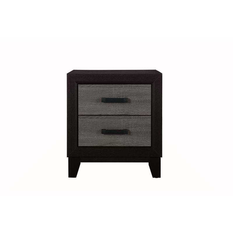 Table de chevet grise et noire