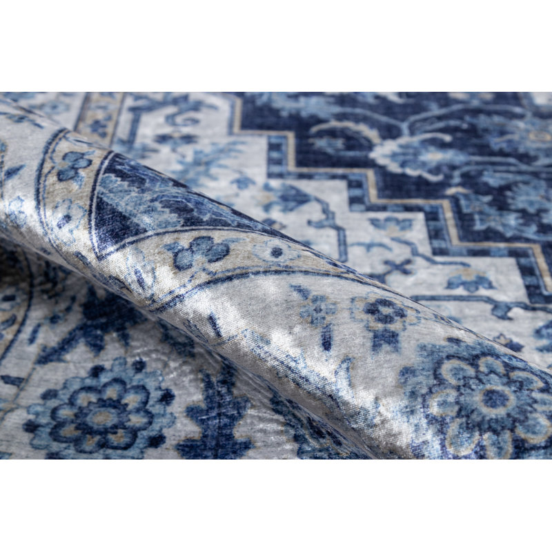 Humberwood Oriental Blue/Gray Area Rug, Runner 2'3" x 8'