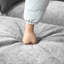 Canapé 3 places moderne gris avec repose-pieds avec rangement, canapé en tissu en forme de L pour le salon
