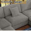 Canapé modulaire rembourré à 5 places avec repose-pieds et 4 coussins Angellee-422657855