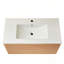 Meuble-lavabo mural simple et flottant avec plateau en céramique