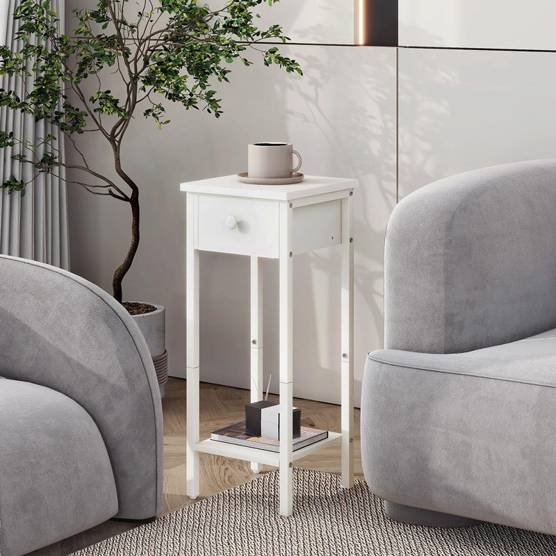 Side Table Set, White