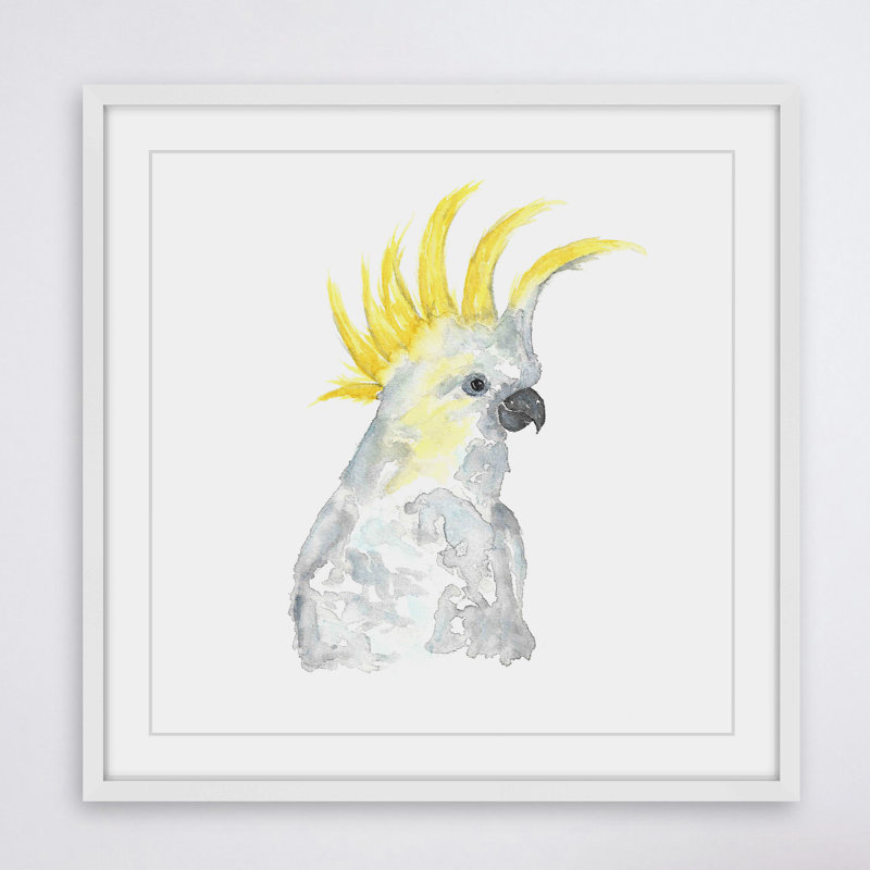 « cacatoès » par la cartouche sparrow, reproduction d’art encadrée, H 24 po x l 24 po x P 1,5 po