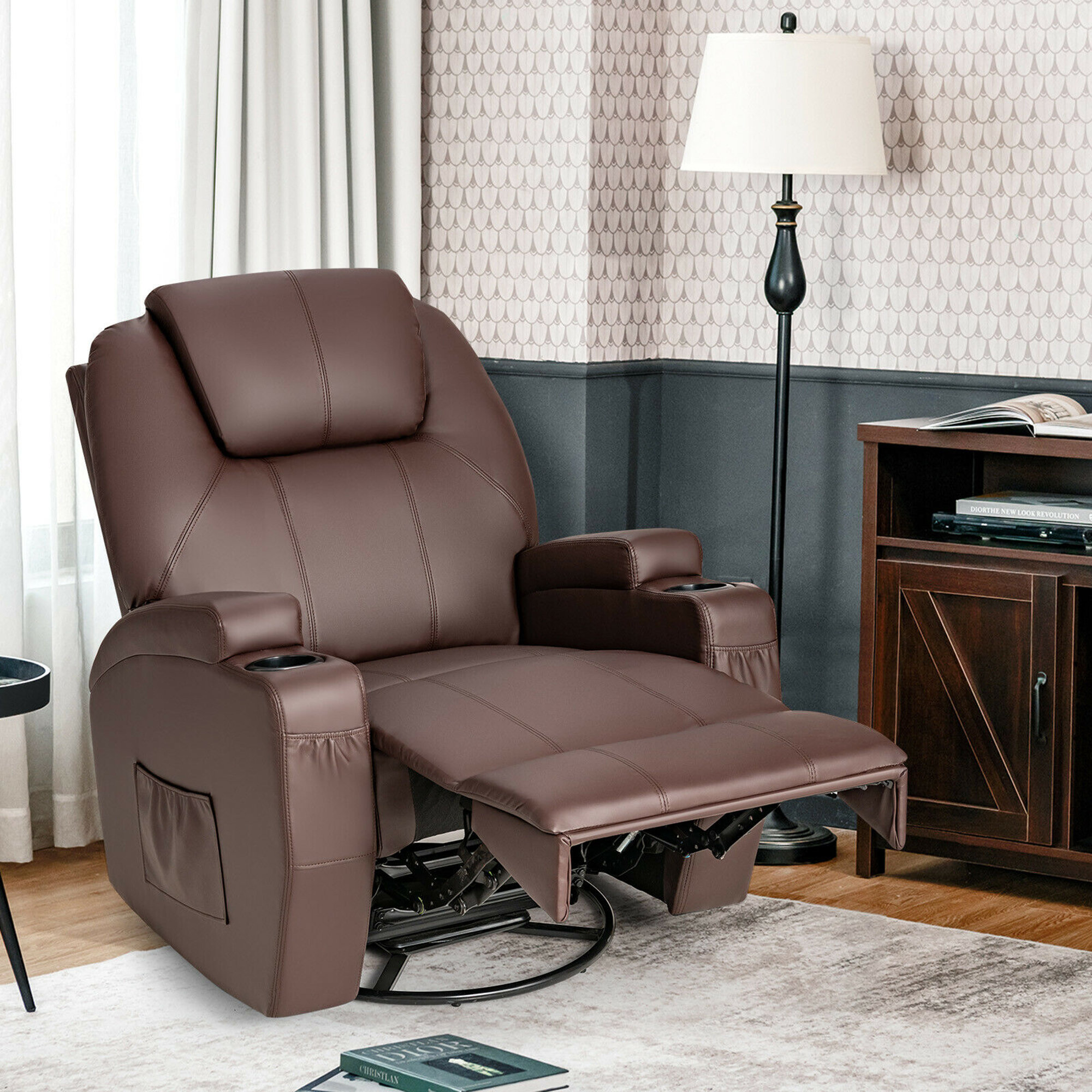 Winston Porter Falisha Upholstered Heated Massage Chair & Reviews