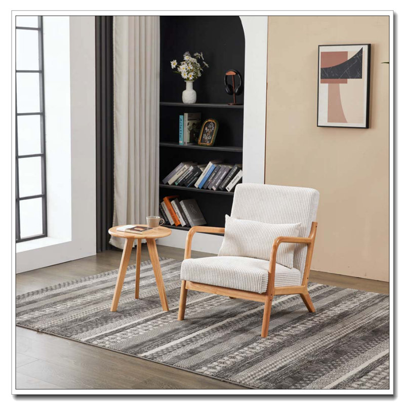 Ensemble de chaise d'appoint et table basse Modern, Antique Dark Grey