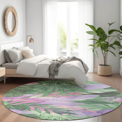 Machine Washable Indoor/Outdoor Claudian ACN1496 Sage Rug