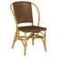 Chaise d'appoint de salle à manger en rotin tissé brun Chauer (ensemble de 2)
