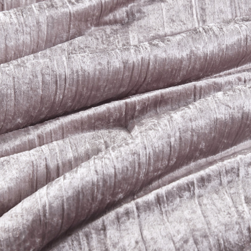 Édredon 5 pièces en fard à joues double / grand - velours froissé 2 taies décoratives et coussins décoratifs avec motif plissé
