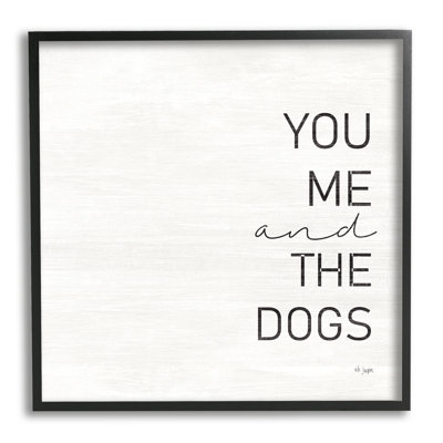 Stupell Industries Family Pet Loving Phrase By Jaxn Blvd. - Floater Frame Print On Canvas In Midnight Black Framed Giclee