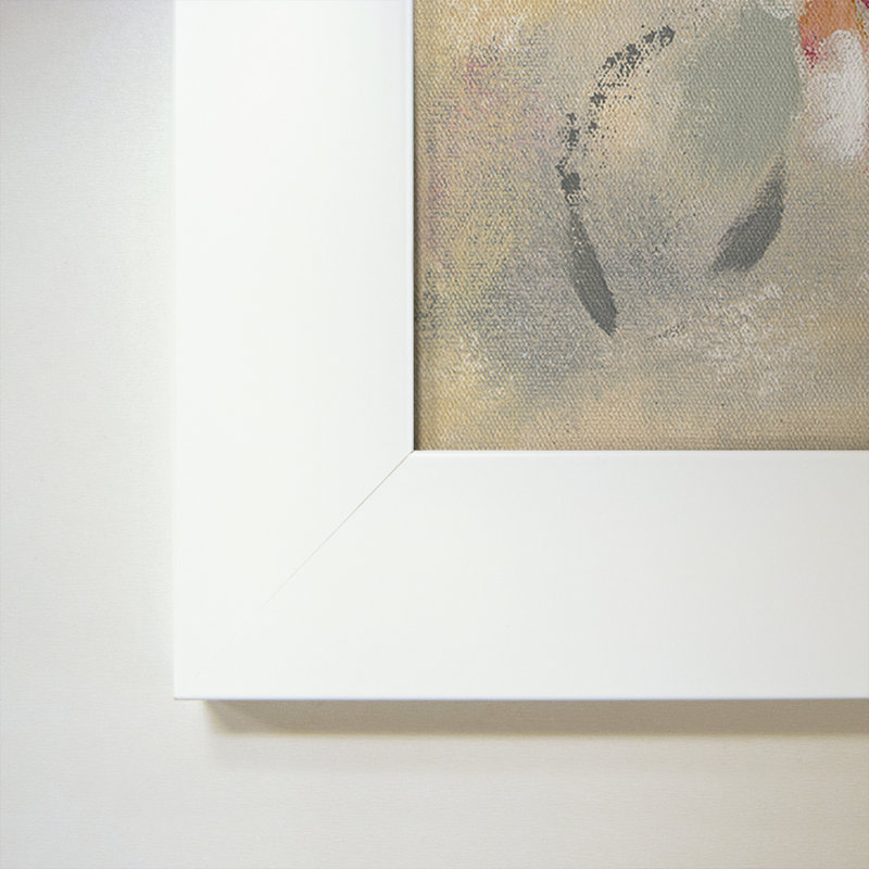 «Floral Reflections II», reproduction de peinture acrylique, H 27,5 po x l 21,5 po x P 0,75 po, Cadre blanc