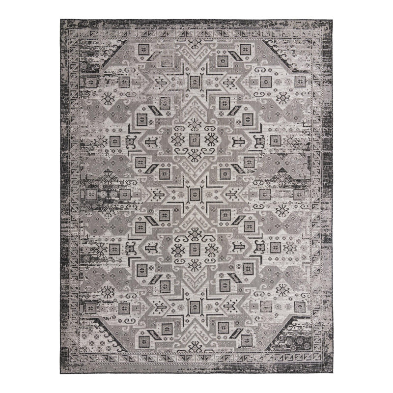 Tapis intérieur / extérieur bleu Alucard Southwestern, Rectangle 10 pi x 13 pi
