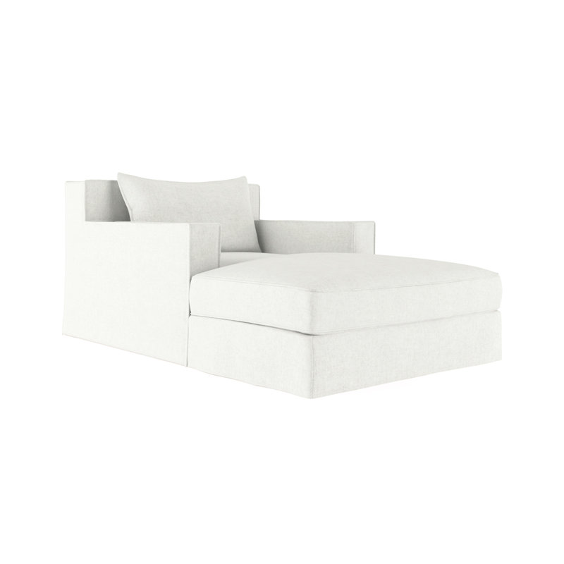 Mulberry Chaise Lounge, Plush Velvet Silver Streak, Weathered