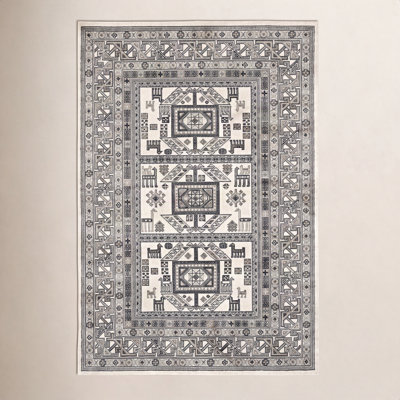 Ovid Ivory Charcoal Moroccan Rug