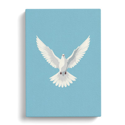 Dove Bird Minimalism - Wrapped Canvas