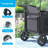 4-seater Stroller Wagon, Folding Push-pull Stroller,5-point Harnesses,adjustable Handle,black/grey-107634914