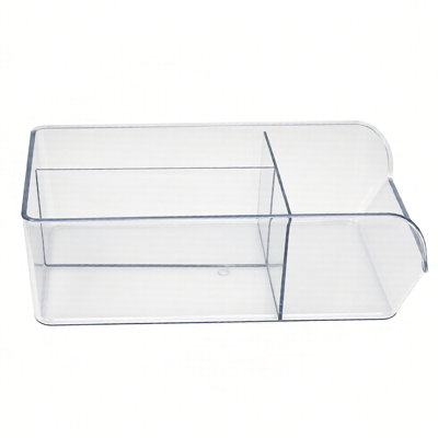 Bac de rangement transparent Azar avec cloisons, paquet de 4