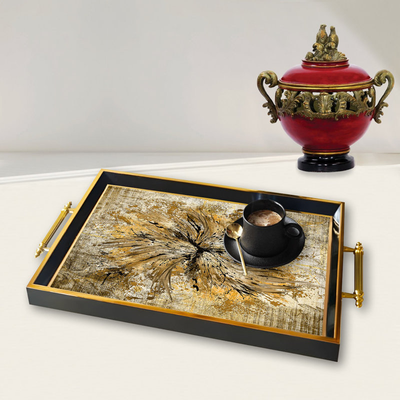Elegant Glass Tray, 19.7 x 11.4 x 1.4 inches | 100% Durable Glass Construction | Easy to Clean with Damp Cloth | Ideal for Serving, Decorative Display, and Organizing | Stylish Addition to Home Décor