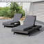 Chaise longue de détente avec dossier réglable, coussin pliable triple pour une détente en plein air-2124749722