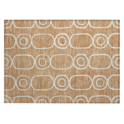 Machine Washable Indoor/Outdoor Bourkelands ACN2344 Geometric Rug