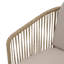 Fauteuil pivotant extérieur en osier 3 pièces avec table d'appoint