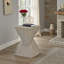 Table d'appoint sculpturale en forme de sablier, MGO résistant aux intempéries, utilisation intérieure / extérieure-774348088-774348091