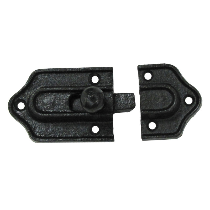 Quincaillerie de porte en métal à ressorts antique