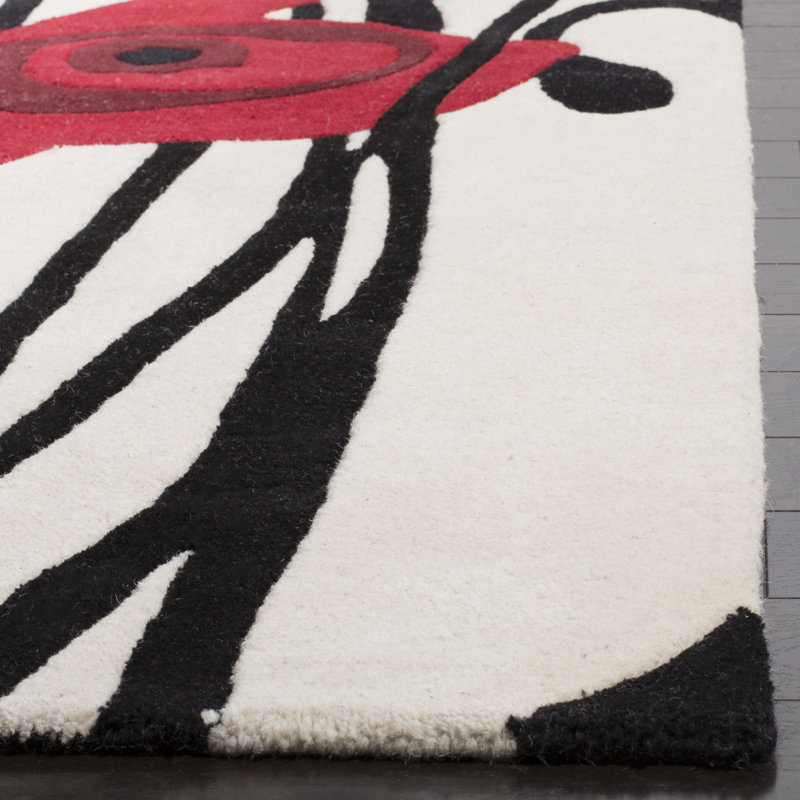Soho Hand Tufted Floral Indoor/Outdoor Rug, Rectangle 3'6" x 5'6"