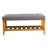 Grey And Oak Tufted Padded Seat Bench-828550620