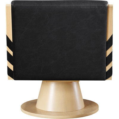 Quinton Vegan Leather Swivel Accent Chair