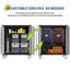 Armoire de rangement de garage robuste avec roulettes, armoire à outils roulante avec tablette réglable et portes verrouillables, résistante à la rouille pour atelier de bureau personnel