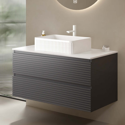 36" Wall Mounted Plywood Cabinet without basin