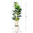 Artificial Fiddle Leaf Tree in Decorative White Planter-188350080