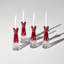 Lismore Red 8-in Round Candlestick