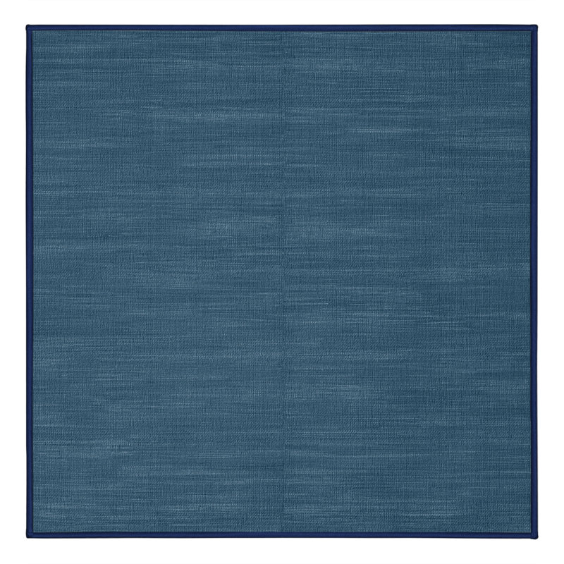 Machine Washable Solid Gray Area Rug, Square 6'