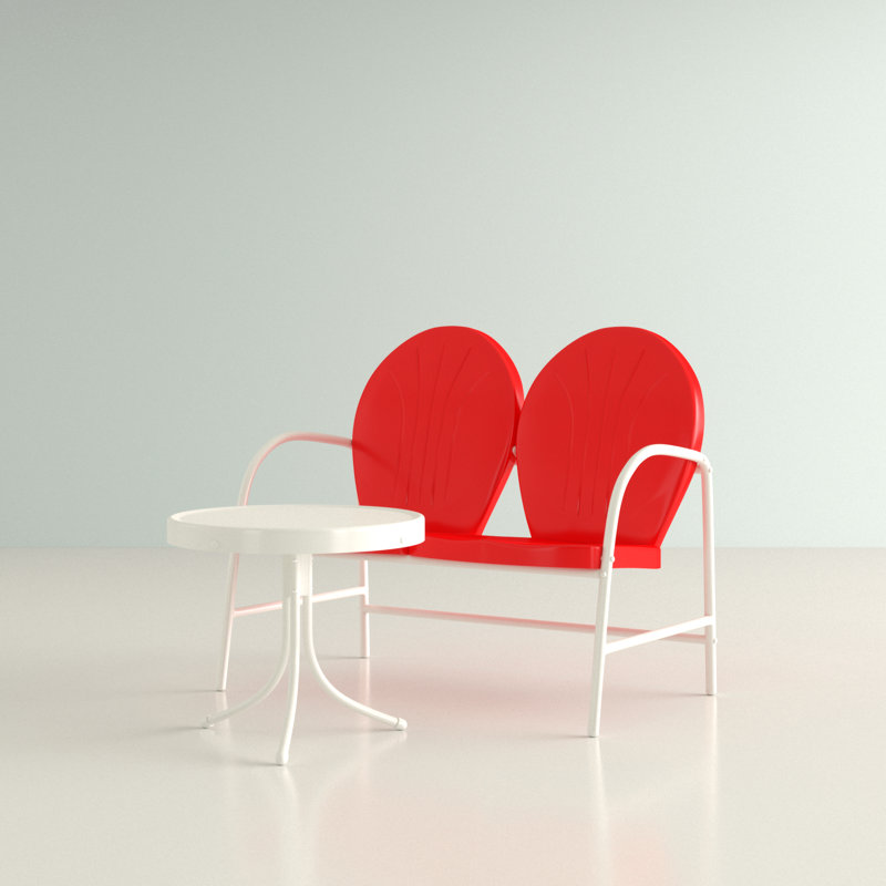 Burley 2 Piece Sofa Seating Group, Red