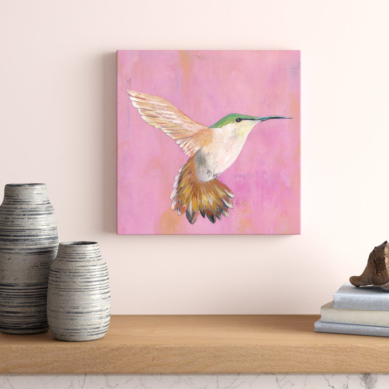 Sweet Hummingbird I by Mehmet Altug - Painting, 51cm H x 51cm W, Wrapped Canvas