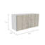 Armoire murale 2 portes 2 compartiments blanc et gris clair