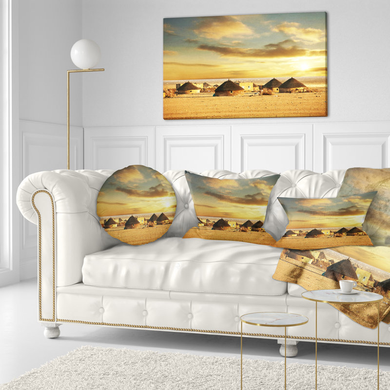 Coussin lombaire à imprimé paysage magnifique