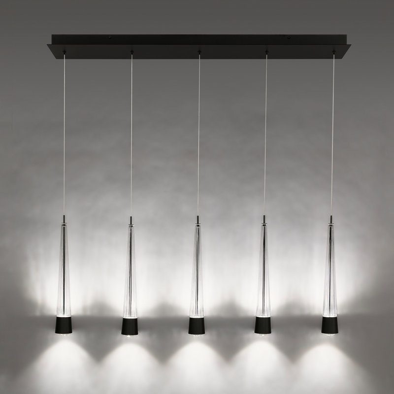 Quill Linear Multi-Light 4-CCT Pendant, Black