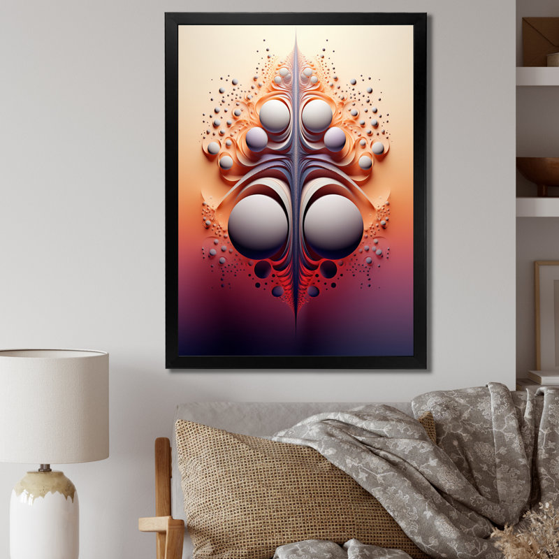 Décoration murale multivers géométrique abstraite - formes abstraites, Cadre simple noir, H 40 po x l 30 po x P 1,5 po