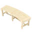 Banc d'extérieur semi-circulaire rond, banc de jardin en bois