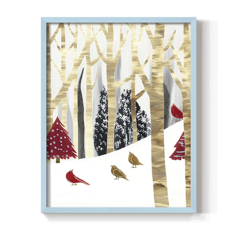 «Christmas Holiday», reproduction d'art encadrée CDX, H 15 po x l 12 po, Bleu