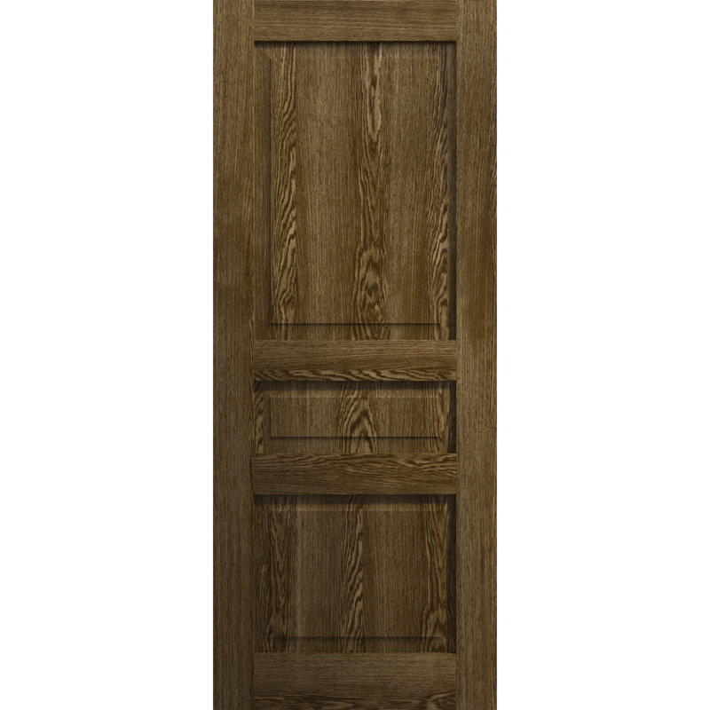 Panneau de porte à dalle | Ego 5012 | Portes en placage de bois | Pochette coulissante à poche, 32 po x 80 po, Chêne marbré