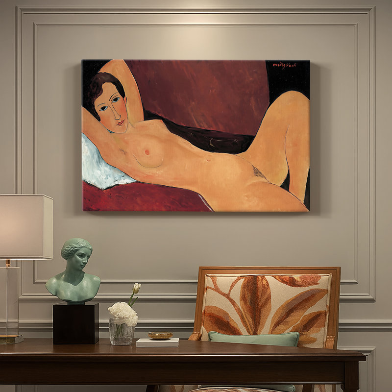 Reclining Nude (Nu couché)-Amedeo Modigliani-Gallery Wrapped Canvas-c. 1917, 40 x 60