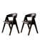 Polyurethane Ladder Back Arm Chair in Brown