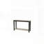 Console moderne bicolore grise / noire - bois d'hévéa avec placage de noyer